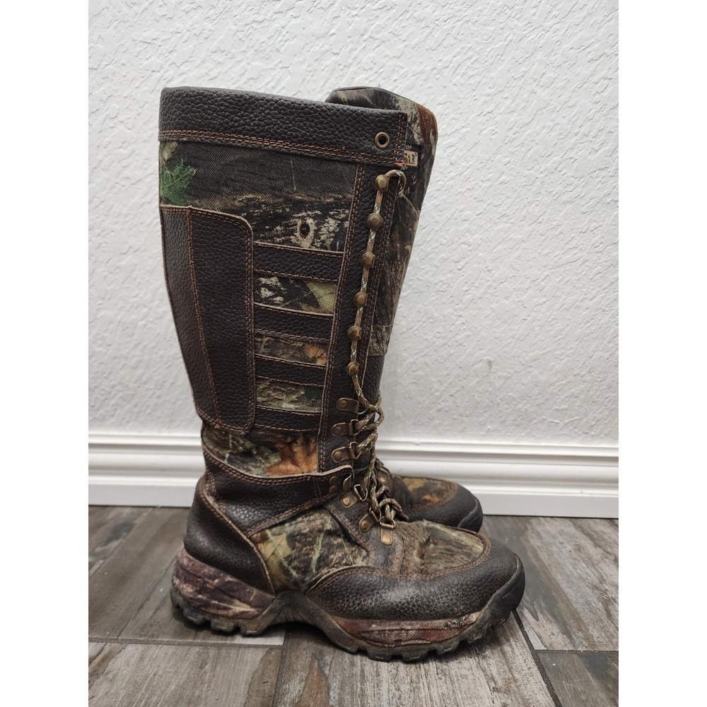 GUIDE GEAR Camo Hunting Boots Leather Rubber Outsole Mens 8